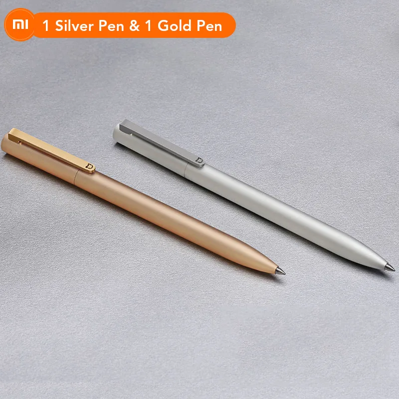 2 Pens Xiaomi Mijia ручка PREMEC гладкий металл Швейцария заправка сплава ручки MiKuni Япония черные чернила 0,5 мм подписи Xiaomi - Цвет: 2 Pens