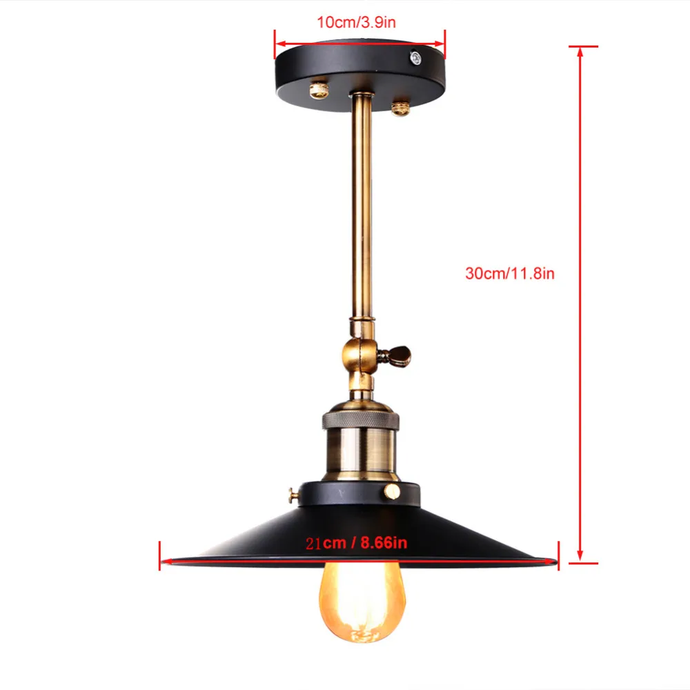 Fuloon Retro Industrial Edison Simplicity Light Wall Mount Sconces Aged Antique Brass Finish with Metal Shade Black-2 set | Освещение