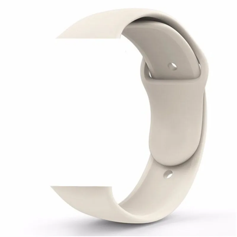 Stone 20 цветов, спортивная мягкая силиконовая лента для Apple Watch, 38 мм, 42 мм, 40 мм, 44 мм, браслет, сменный ремешок для IWatch, серия 1, 2, 3, 4 - Цвет ремешка: Stone