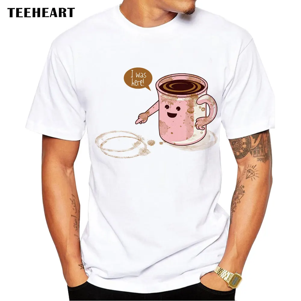 Забавная кофейная кружка TEEHEART футболка для мужчин новая с короткими рукавами и