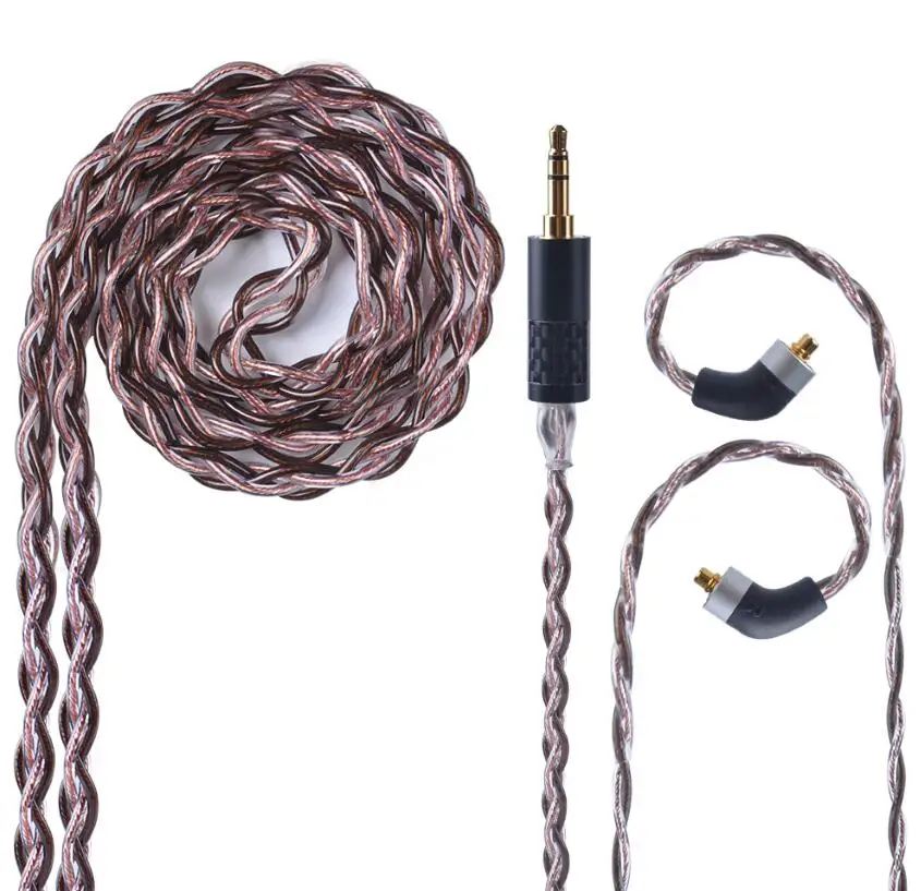 UPOCC NEOTECH 26AWG 7N монокристаллической Медь кабель 2,5/3,5/4,4 мм балансный кабель для наушников с MMCX импорт из Тайваня для HQ8 - Цвет: 3.5MMCX