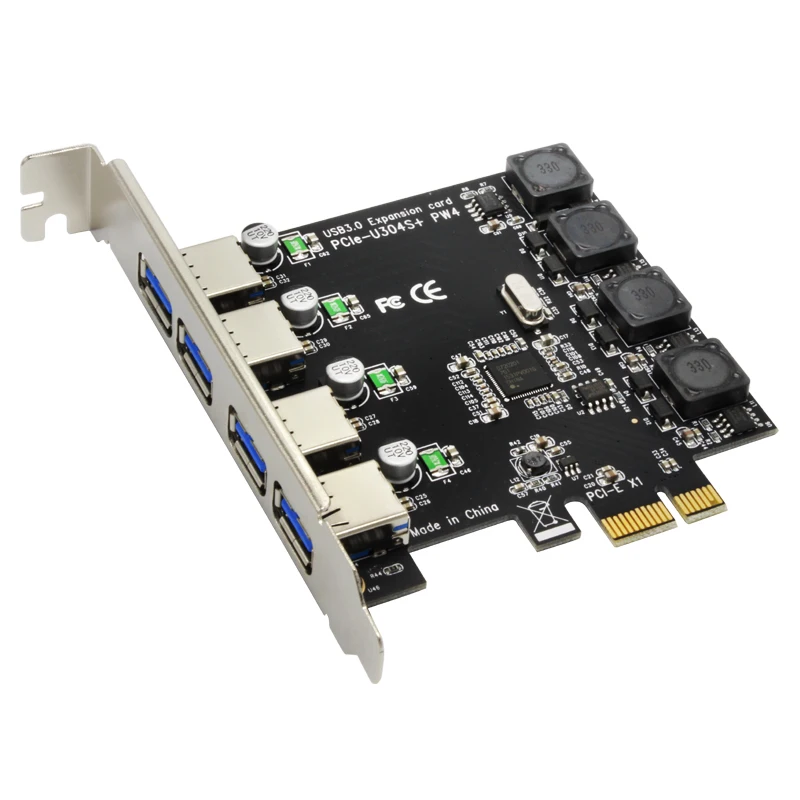 5 Гбит/с 4 порта s USB 3 0 суперскоростная Плата расширения адаптер PCI Express контроллер