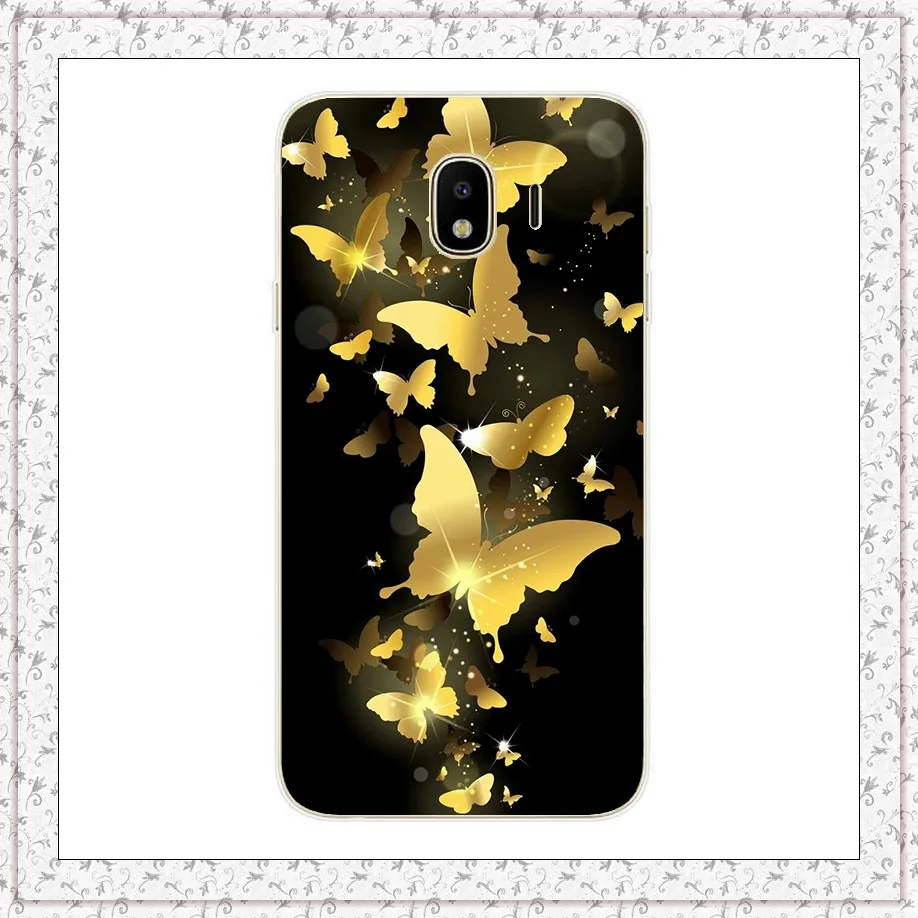 butterfly Для samsung Galaxy J4 Чехол Мягкий силиконовый чехол для телефона чехол s для Coque samsung J 4 Plus j 400 415 F Чехлы бамперы Capa - Цвет: butterfly