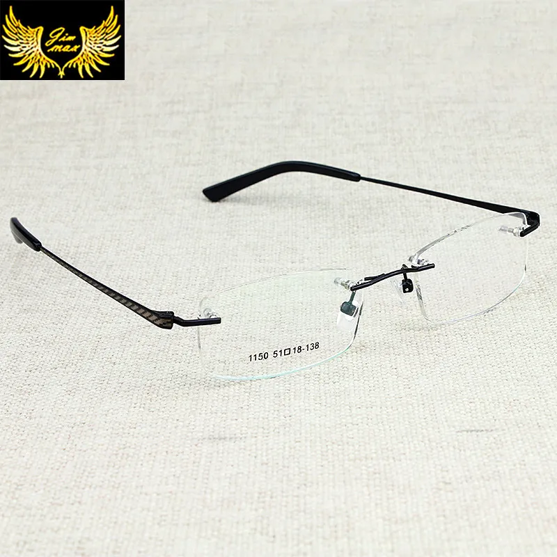 New Arrival Men Style Rimless Eye Glasses Fashion Men's Eyeglasses Stainless steel Optical Frame for men oculos sem aro