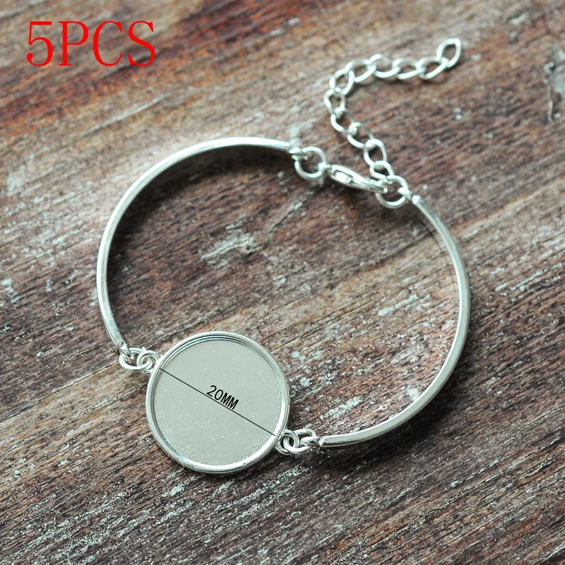 Модный металлический цветной браслет ручной работы 5 шт. пустая основа подходит