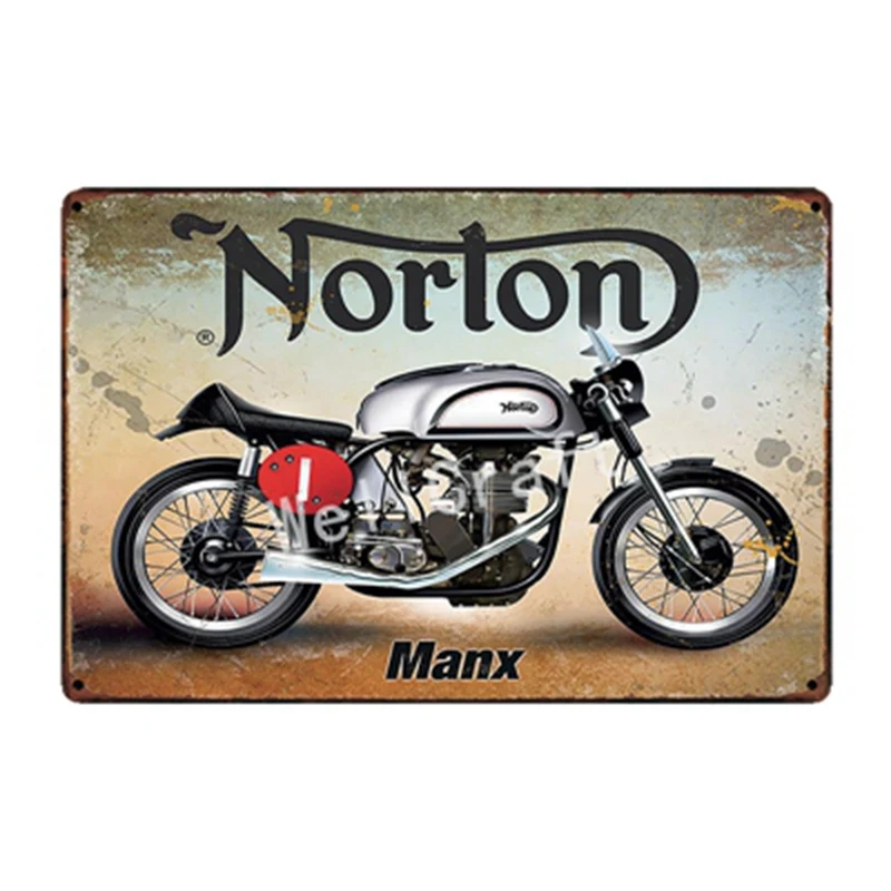 [WellCraft] Norton BSA металлические вывески настенный плакат доска мотор Фреска картина старинный Бар Паб Декор FG-211 - Цвет: SA 1799