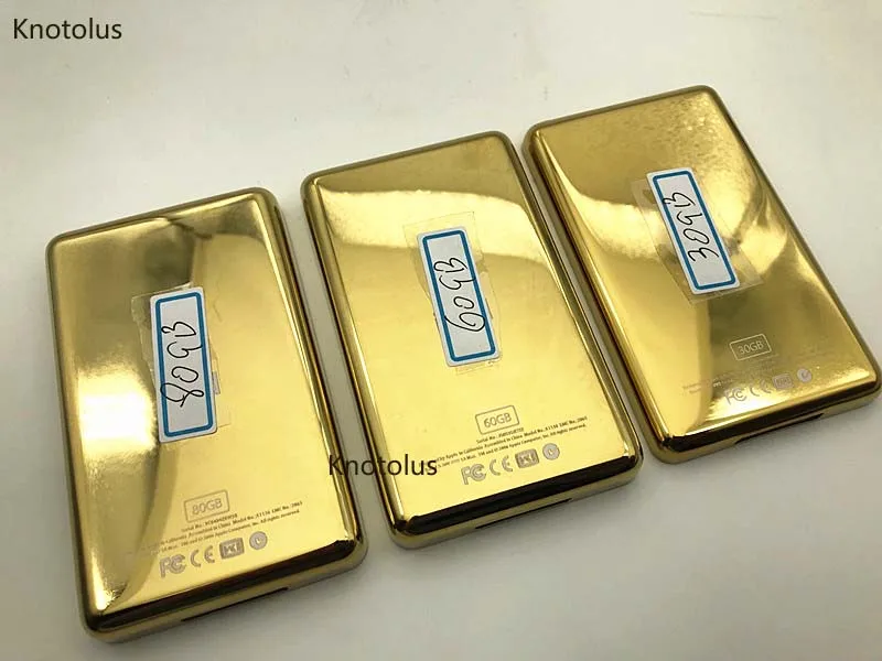 Золотой металлический задний Чехол для iPod 5th gen video 30 Гб 60 ГБ 80 Гб бесплатный инструмент