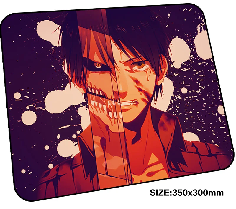 Игровой коврик для мыши attack on titan 350x300x3 мм игровой высококачественные аксессуары