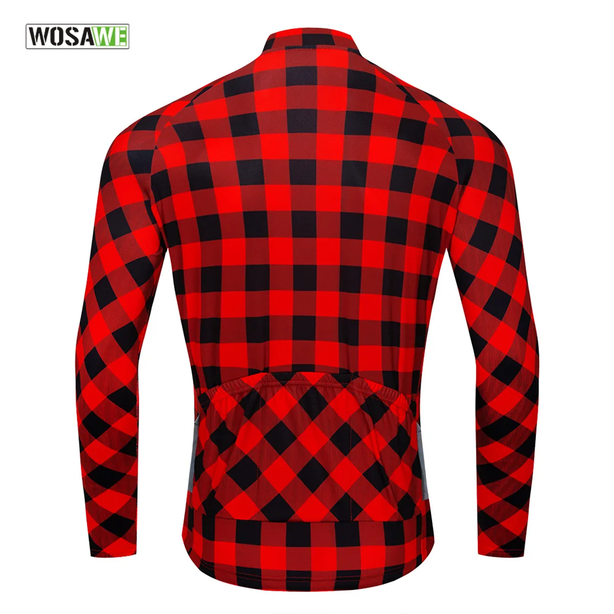 WOSAWE мужская клетчатая рубашка для велоспорта с длинным рукавом принтом Mtb