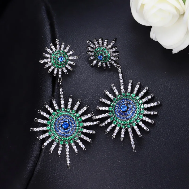 Женские длинные висячие серьги Pera Элегантные повседневные черного цвета в форме