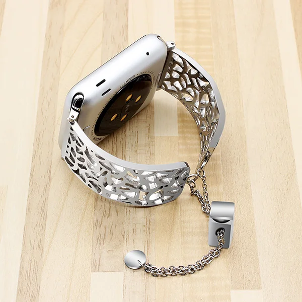 Ювелирный ремешок из нержавеющей стали для часов iWatch Apple Watch 38 мм 40 мм 42 мм 44 мм серии 4 3 2 1 алмазный обруч браслет на запястье