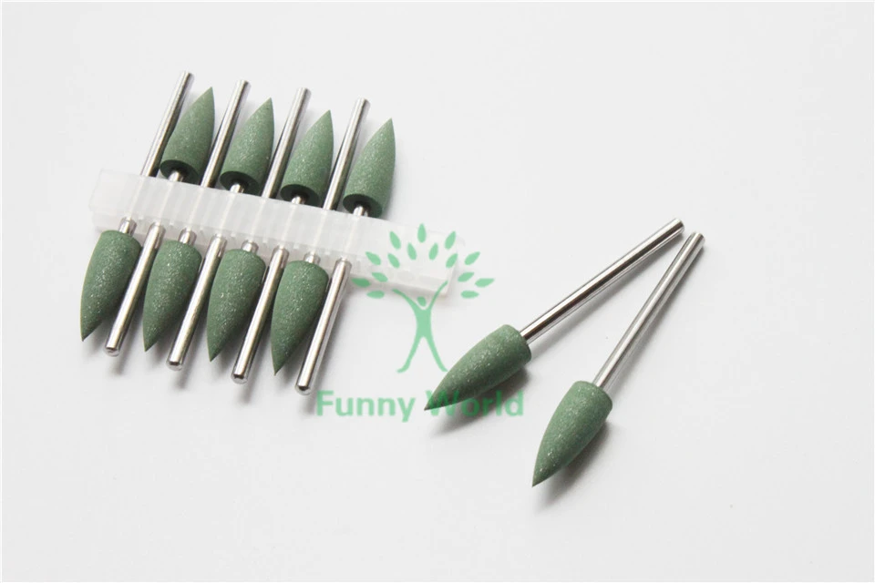 Стоматологические изделия 10 шт. зубные зеленые полировальные силиконовые