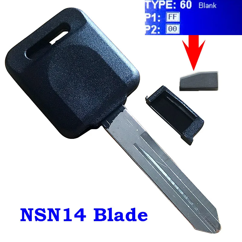 With 4D60 Chip Uncut зажигание пустой скол брелок чипа транспондера 4D60 для Nissan Ni04PT Titan Frontier замена чипа транспондера ключ ID 46 - Цвет: With 4D60 Chip