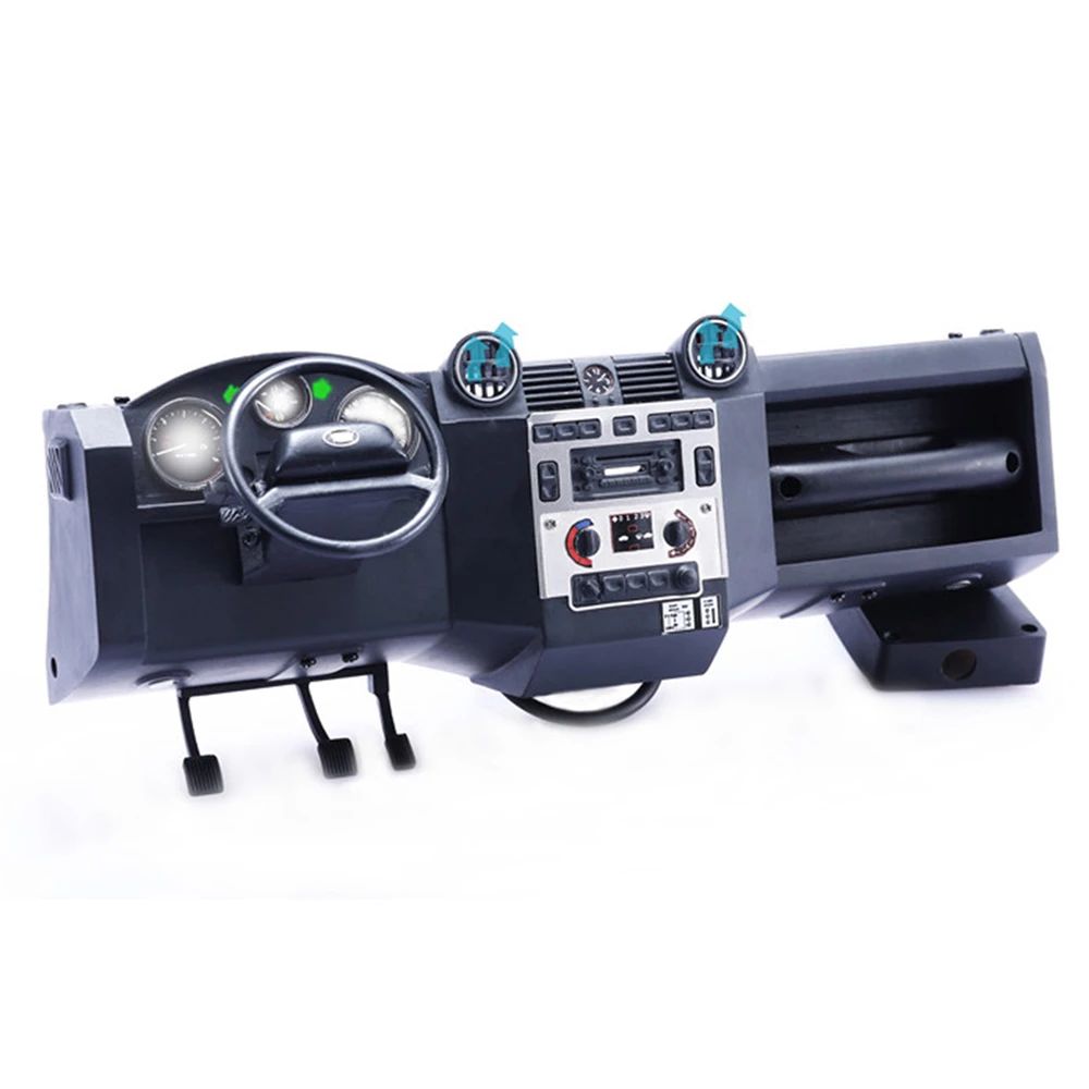 Имитационные комплекты центральной консоли для Traxxas TRX4 Land Rover Defender RC Car DIY часть Dial Light Integration автономный вентилятор