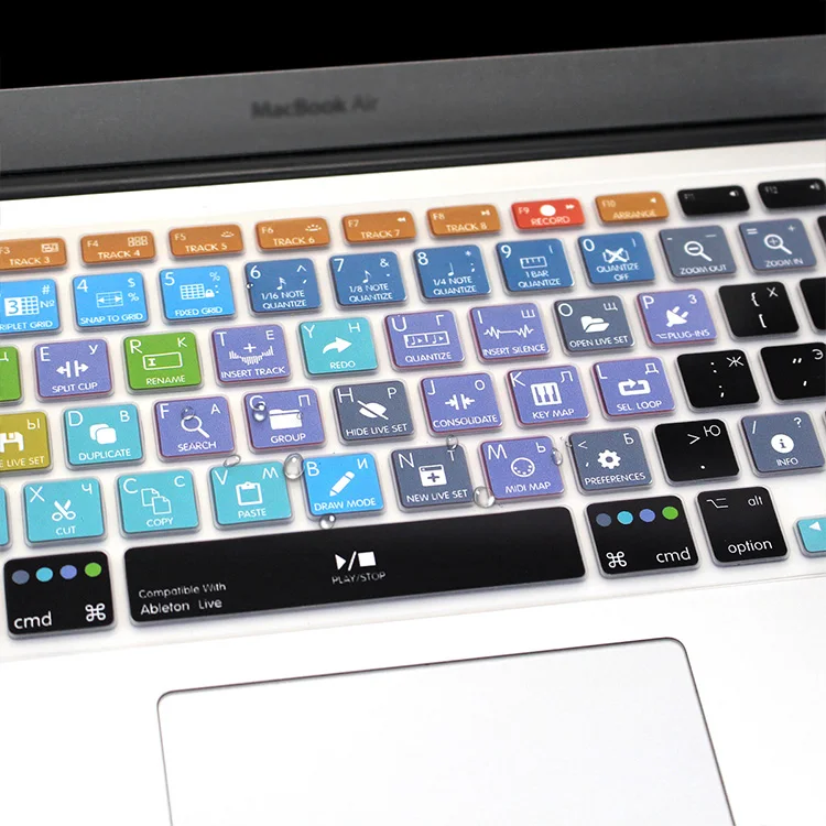 HRH русский OSX Премиум Pro CC Ableton Live Avid Pro инструменты силиконовый ярлык Hotkey клавиатура кожный чехол для MacBook Pro 13 15