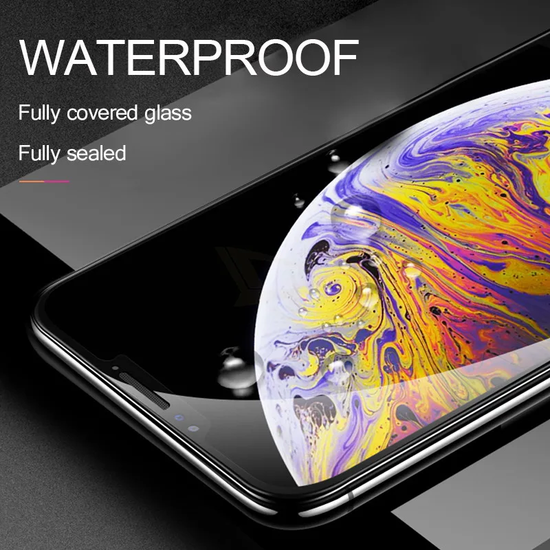 11D закругленные края защитное стекло на iPhone 7 8 6 S Plus закаленное для X XR XS XSMAX