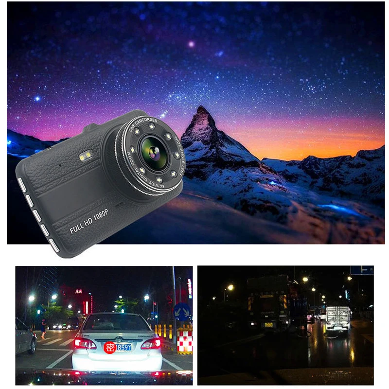 4 &quotЖК экран Автомобильный видеорегистратор камера Full HD 1080P 170 градусов широкий