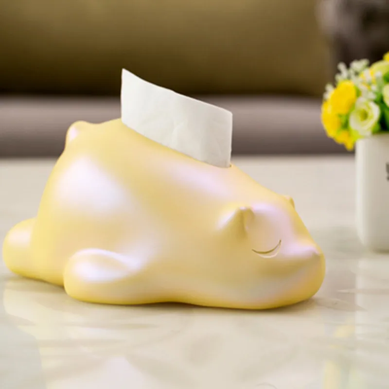 

Animal Tissue Box Nordic Living Room Coffee Table Household Tray Creative Decor Desk Ornaments Tea Table Cute Cat Decor M1205