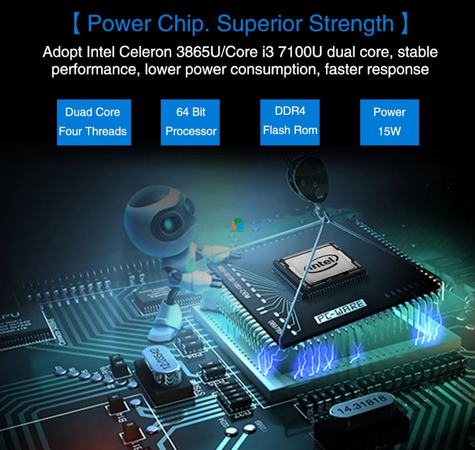 Безвентиляторный аппаратный брандмауэр pfsense Мини ПК Kaby Lake celeron 3865U 3855U с 6* RJ45 LAN брандмауэр маршрутизатор Поддержка AES-NI 4* USB3.0