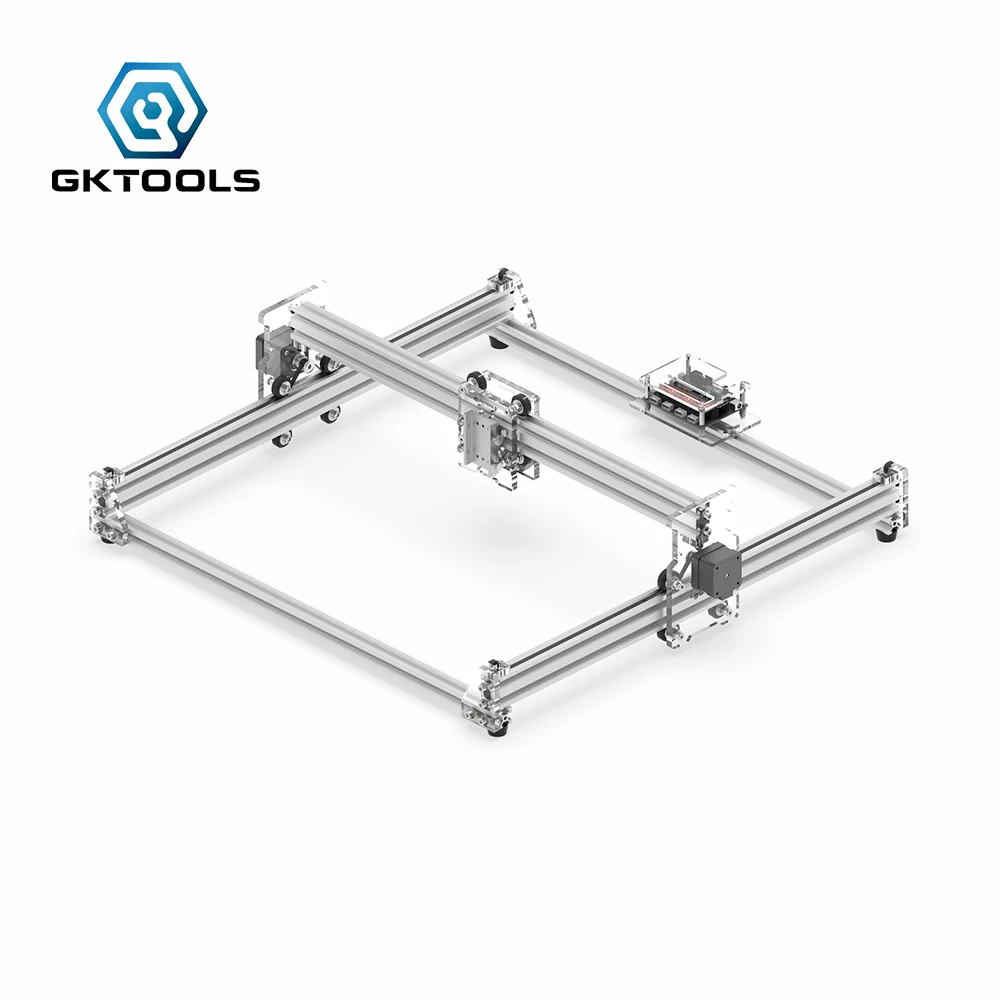 GKTOOLS DIY Дерево Мини ЧПУ лазерный гравер резак гравировальный станок рамка без лазера, 45*45 см акрил ШИМ, GRBL EleksMaker