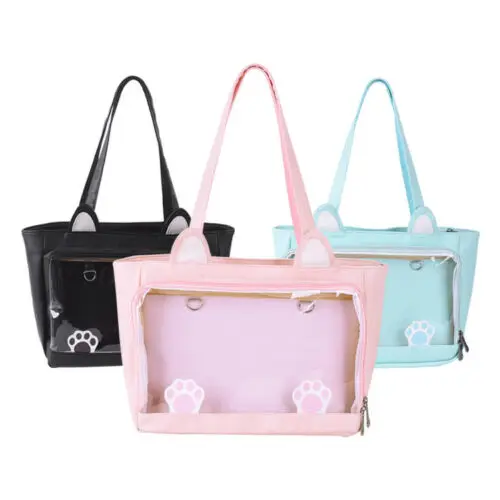 Сумка японская прозрачная сумка для книг с милым котом Itabag|Сумки ручками| |