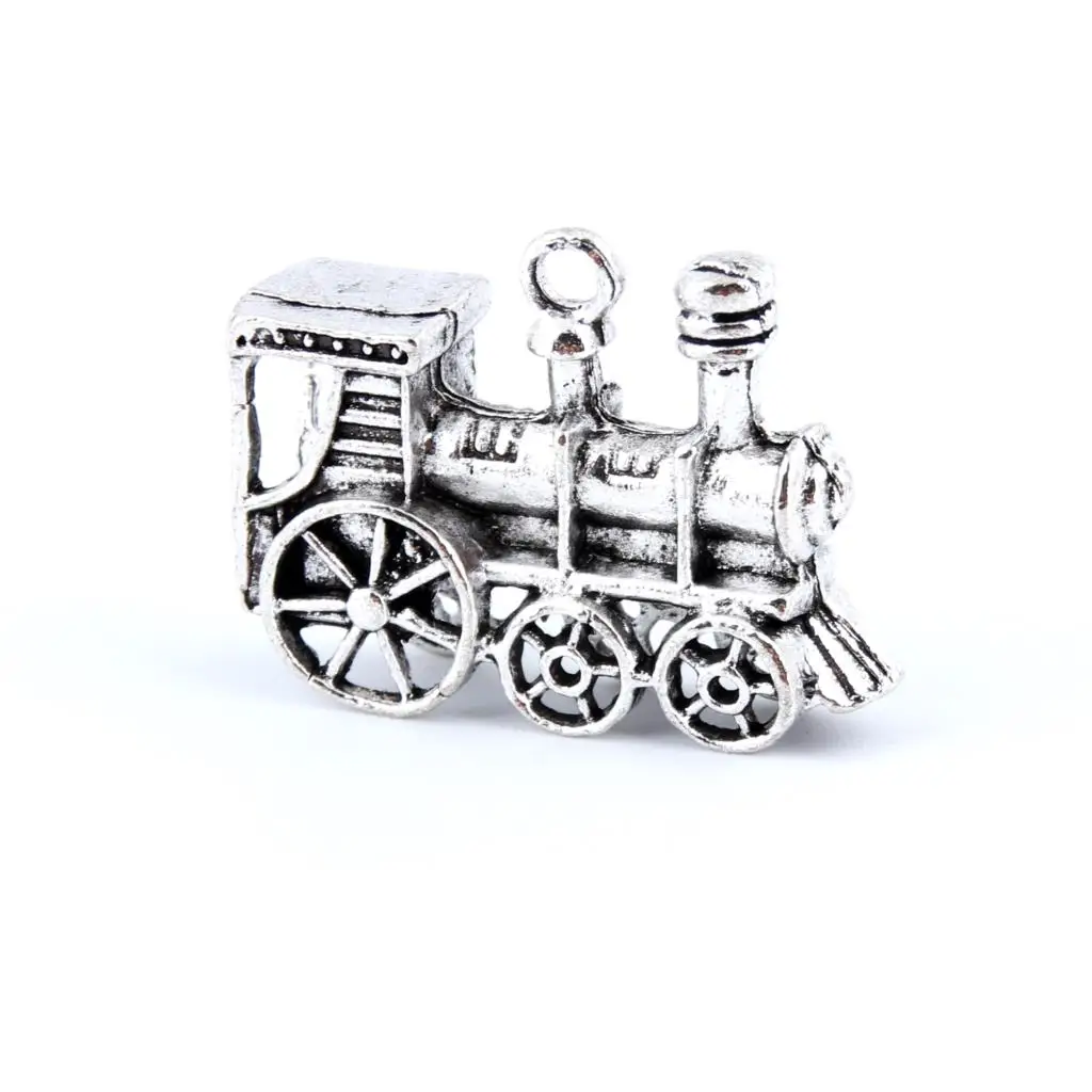 3 шт. подвеска в виде локомотивного поезда серебристого цвета | Украшения и