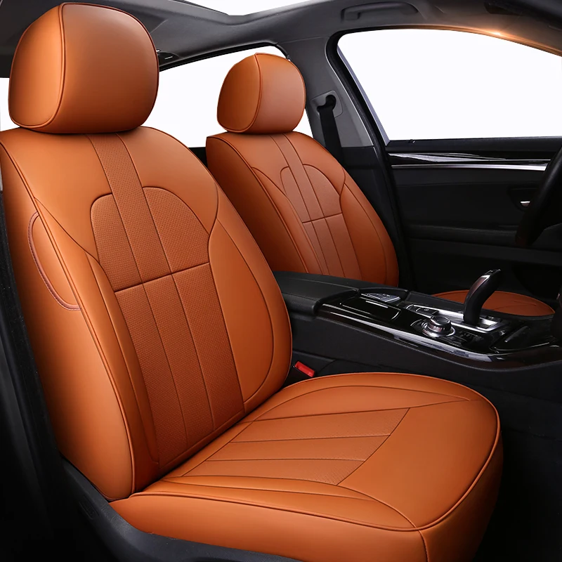 (Спереди и сзади) специальные чехлы из воловьей кожи для автомобильных сидений