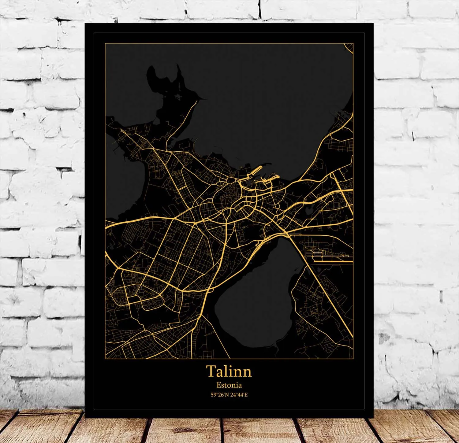 Плакат с картой Talinn Estonia | Дом и сад