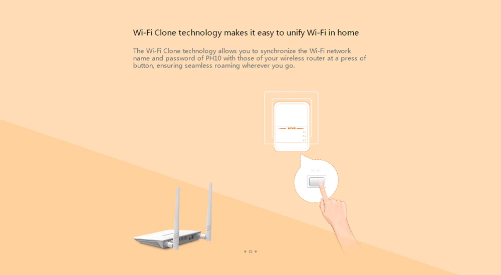 Tenda PH10 1000 Мбит/с Комплект гигабит 2,4G и 5G двухдиапазонный беспроводной сетевой адаптер Powerline AV1000 Ethernet PLC Адаптер