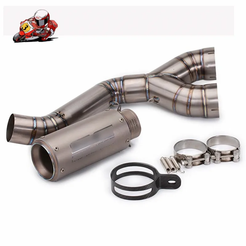 Мотоцикл выхлопной мото углеродного волокна глушитель среднего соединения