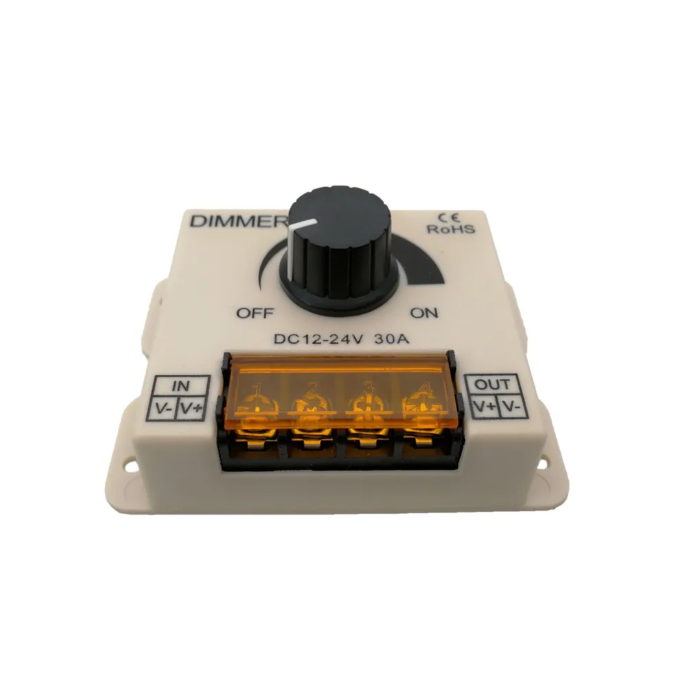 Beige 30A светодиодный диммер 12V 24V 720W Макс большой мощности для СВЕТОДИОДНЫЙ одной полосы ручка переключателя управления электрическим током крышка регулятор освещения - Цвет: Beige