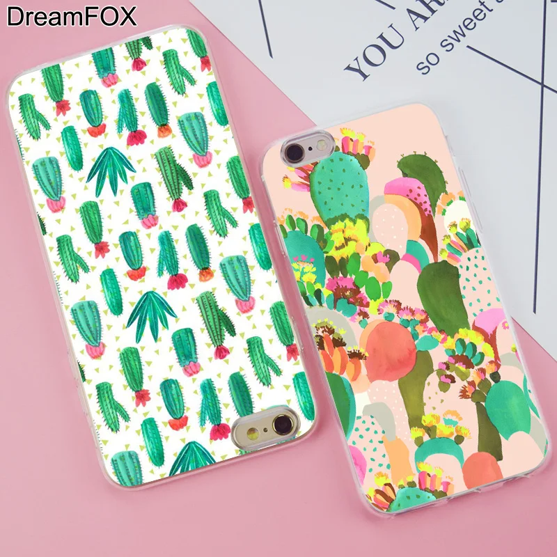 DREAMFOX K038 кактус роскошный мягкий ТПУ силиконовый чехол для Apple iPhone 11 Pro X XR XS Max 8 7 6 6S
