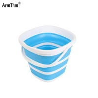 10l silicone bucket for touristfishingfolding cube bucket car wash outdoor camping supplies square bathroom kitchen camp tools