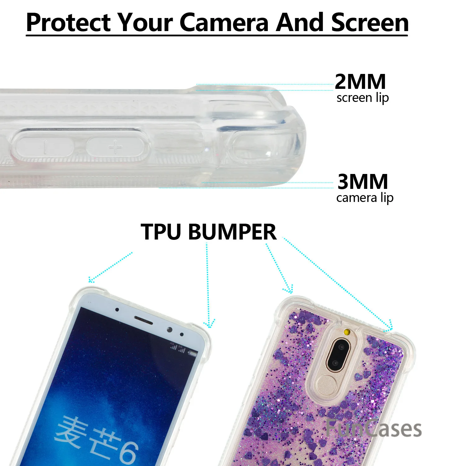Блестящий чехол для huawei mate 10 Lite мягкий ТПУ с милыми животными Ascend Maimang 6 Huawey Nova