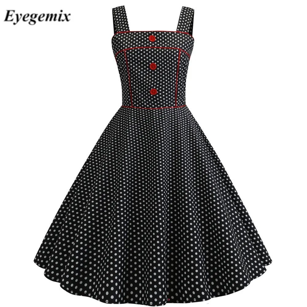 Женское платье в ретро стиле Robe Vestidos Лето 1950s 60 горошек Вечерние Платья