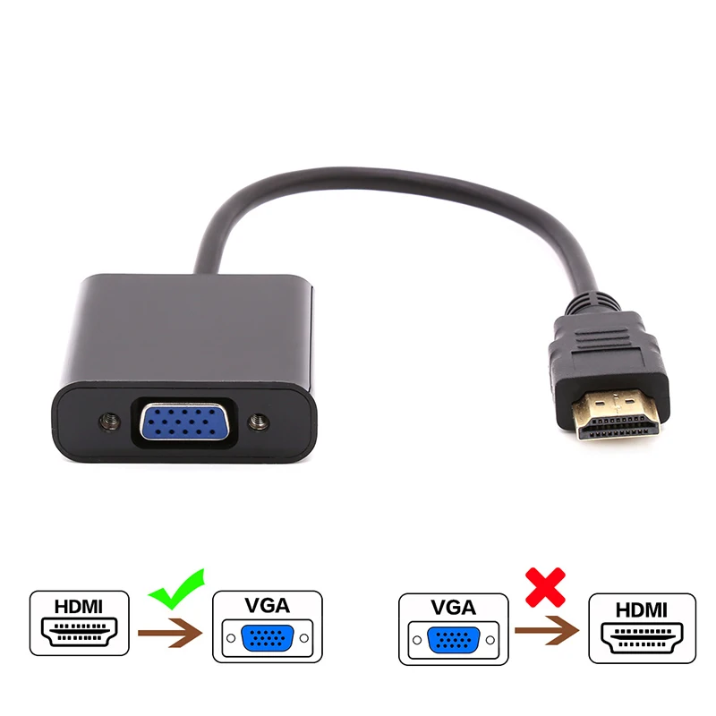 Felkin HDMI совместимый с VGA адаптер кабель 1080P видео преобразователь цифровой в