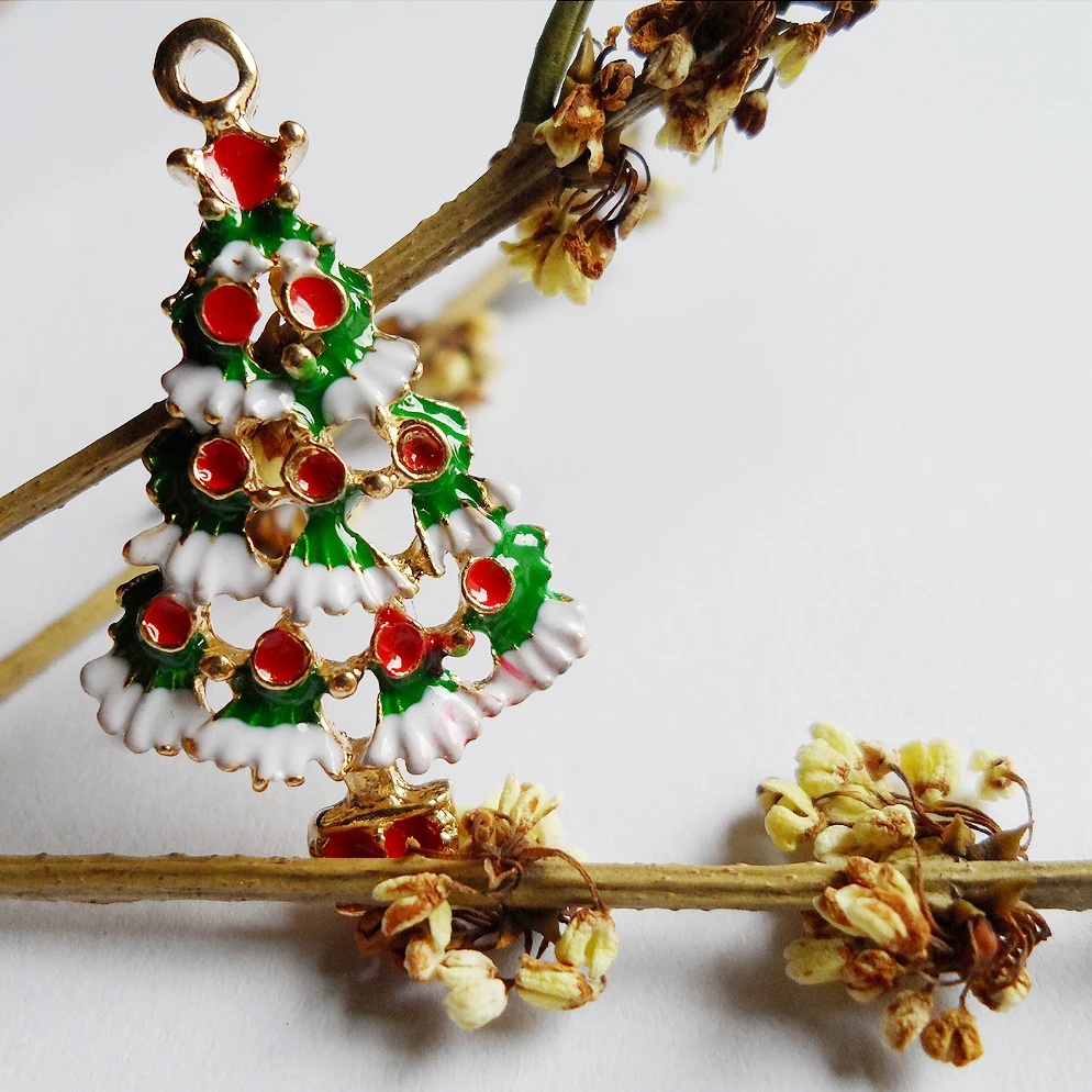 Модные подвесные компоненты из сплава для рождественской елки 2020 романтические