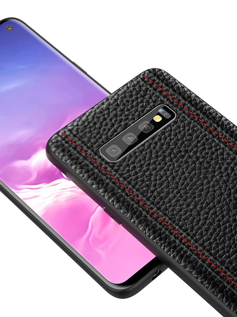 Роскошный чехол из натуральной кожи для samsung S10 PLUS S10 S10E S10Lite, полностью защитный чехол из воловьей кожи, адсорбционный магнит
