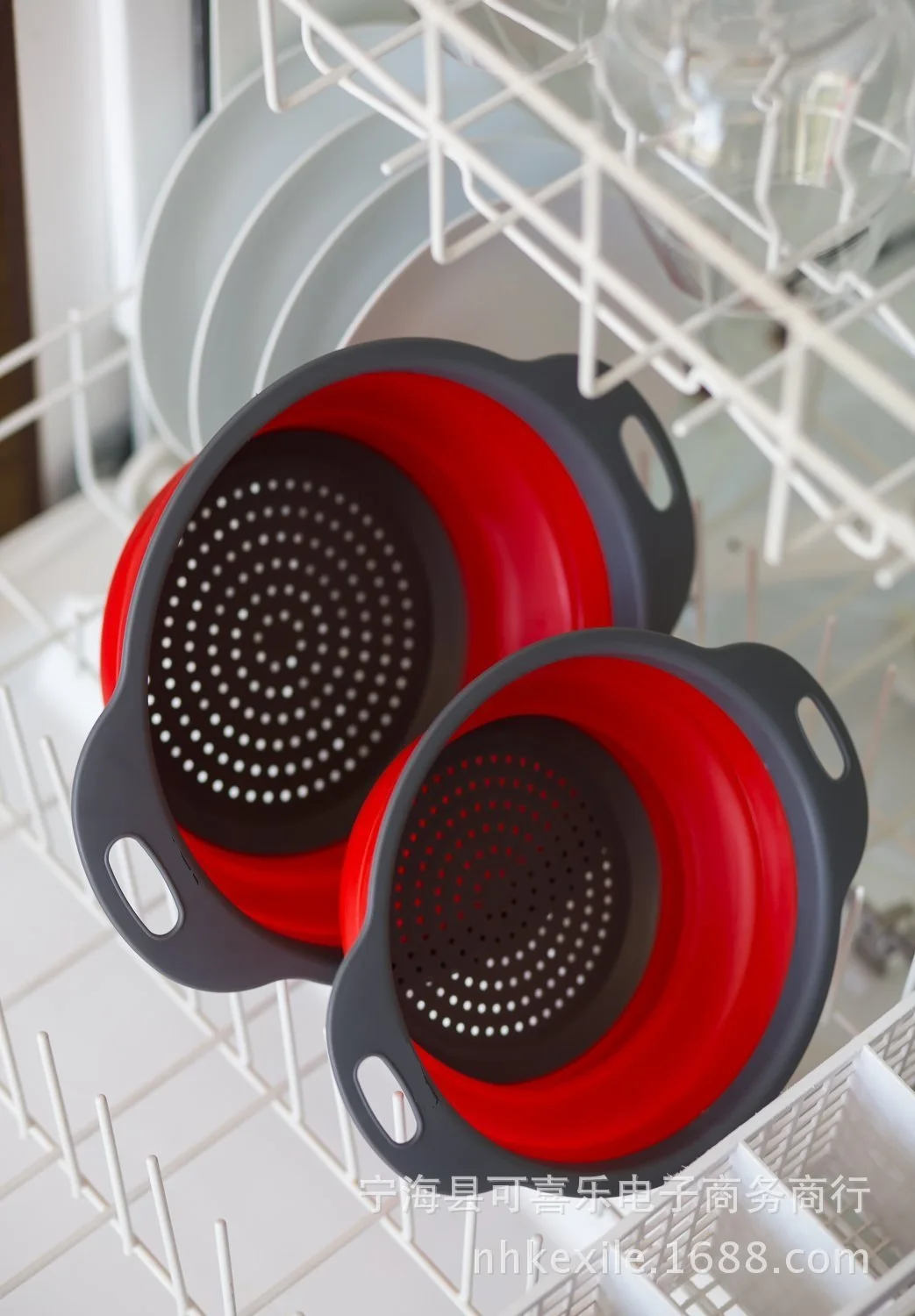 2 Pieces 1 Lot Of Round Folding Collapsible Water Filter Basket Drain Washing Fruit | Дом и сад