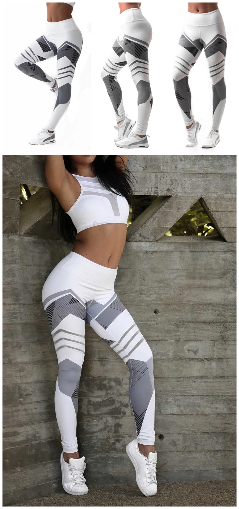 Yoga Pants Striped Fitness Leggings Women Breathable Gym Tight Push Up Stretchy Running Pants Women High Waist Yoga Leggings
