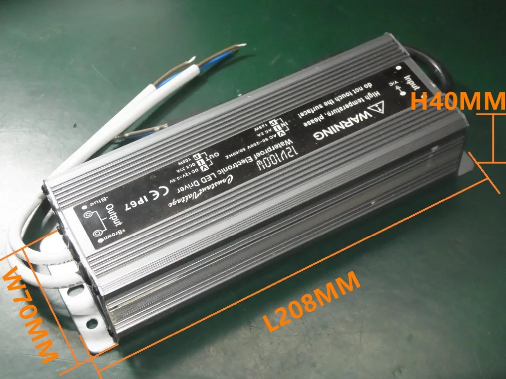

IP67 Waterproof 100W LED Switching Power Supply 12V 24V LED Driver Adapter 8.3A 4.16A Underwater light Underground 110V 220V CE