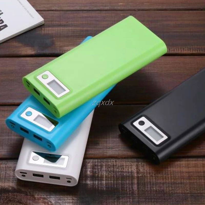 Двойной USB 8x18650 аккумулятор DIY держатель ЖК-дисплей Корпус внешнего аккумулятора
