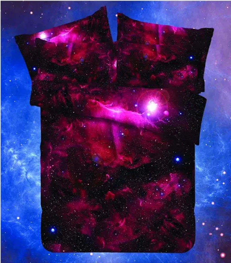 Hipster Galaxy 3D Комплект постельного белья Вселенная космического пространства