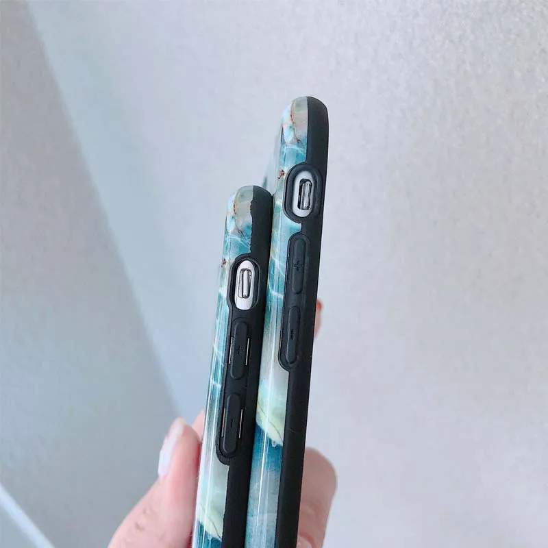 JIBAN Ins свежий зеленый Мрамор чехол для телефона Apple Iphone X XSMAX XR задняя крышка 6s 6 plus 7 8