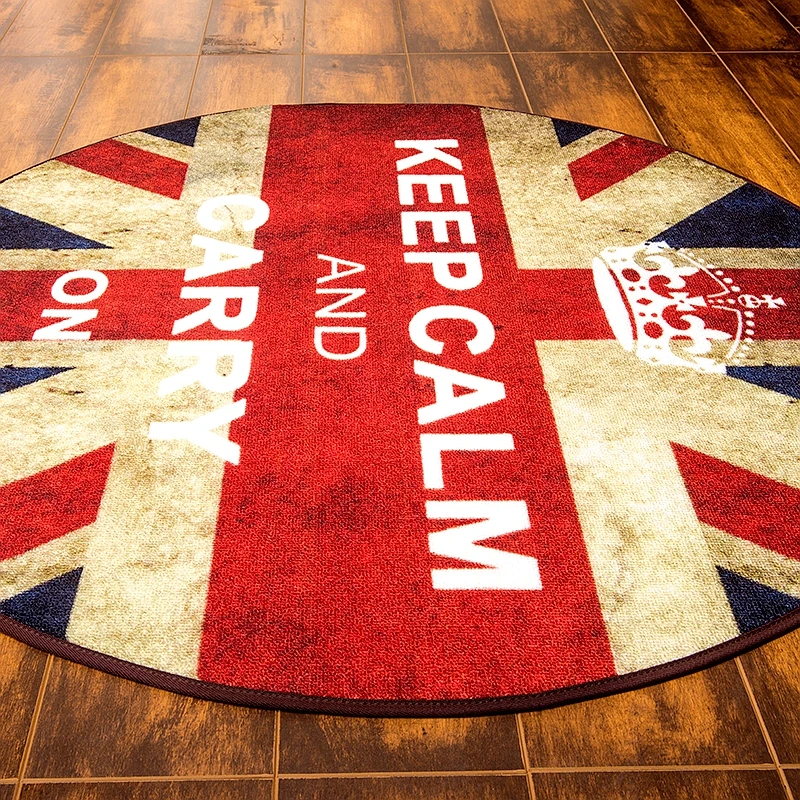 CIGI Home Round Mat Bedroom Bathing Room Living Kitchen Geometrical Pattern Anti Skid Floor Carpet Washable Door | Дом и сад