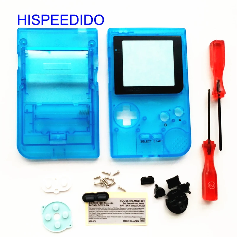 Чехол для Nintendo Game boy Pocket GBP желтый прозрачный синий фиолетовый серебристый 10