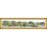 everlasting love christmas european town ecological cotton cross stitch 11ct and 14ct printed diy gift new year sales promotion
