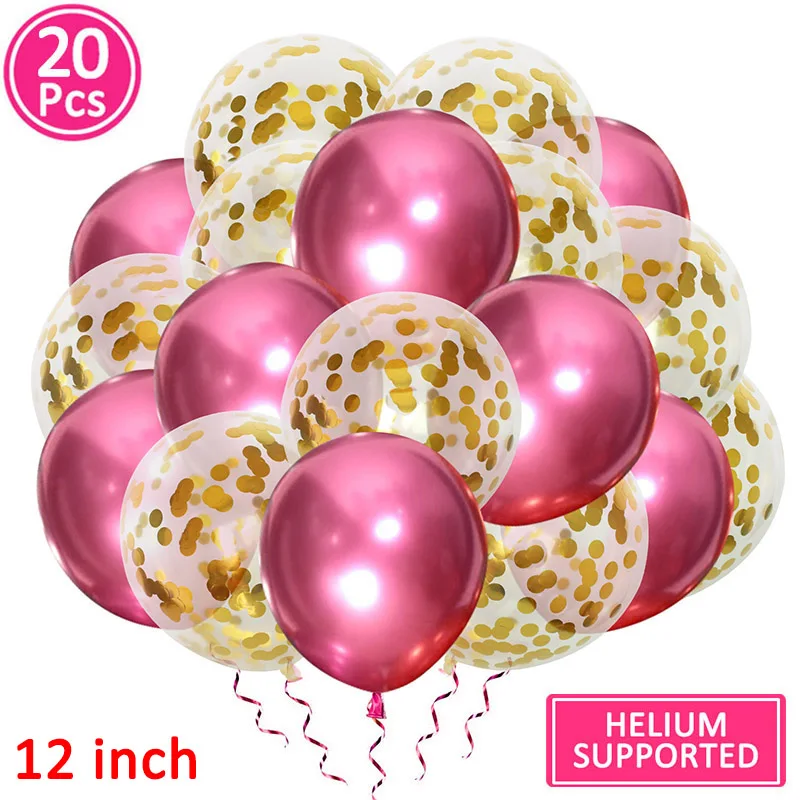hot pink gold Lincaier 16 дюймов фольгированные шары «С Днем Рождения» для маленьких мальчиков и девочек первый день рождения 1st One вечерние украшения гирлянды для детей и взрослых - Цвет: hot pink gold