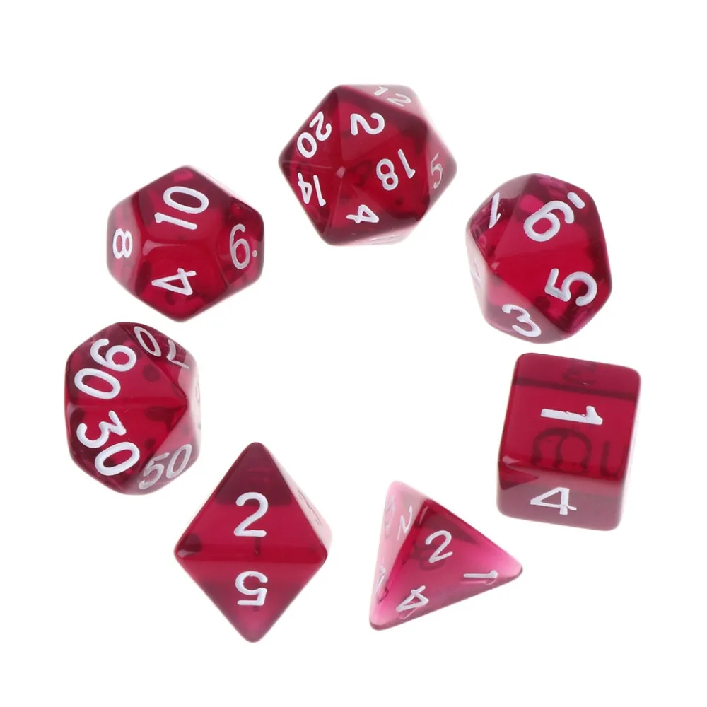 7 шт./компл. многогранные кубики для игры в Dungeons & Dragon D RPG Poly Game|Кубики| |