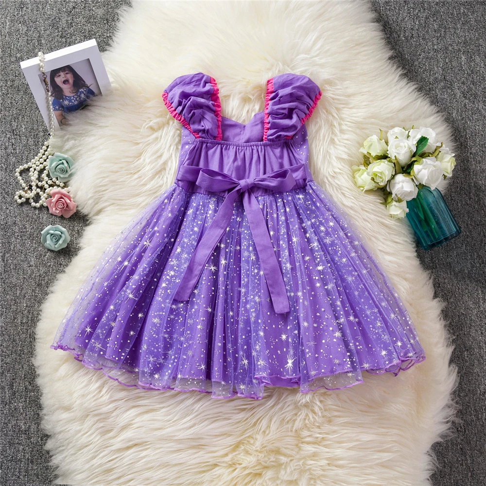 Summer Rapunzel Party Infant Fluffy Tulle Dress Halloween Child Tangled Costume Princess Baby 1 2 3 4 5 Years Old | Детская одежда и